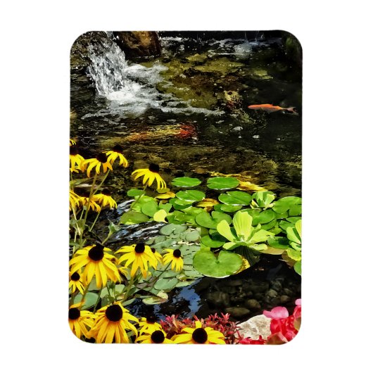 Schwarz-Mit Augen Susans von Koi Pond Magnet (Vertikal)