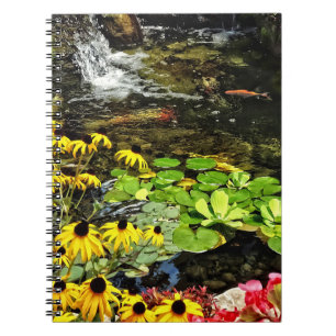 Schwarz-Mit Augen Susans von Koi Pond Notizblock