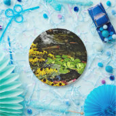 Schwarz-Mit Augen Susans von Koi Pond Pappteller (Party)