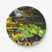 Schwarz-Mit Augen Susans von Koi Pond Pappteller (Vorderseite)