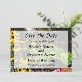 Schwarz-Mit Augen Susans von Koi Pond Save the Dat Date (Stehend Vorderseite)