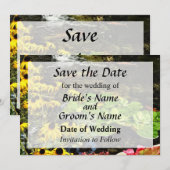 Schwarz-Mit Augen Susans von Koi Pond Save the Dat Date (Vorne/Hinten)