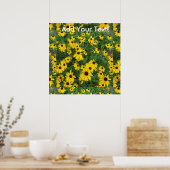 Schwarz Mit Augen Susans Yellow Green Poster (Küche)