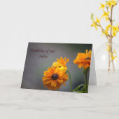 Schwarz-mit Augen Sushan-Blume Grußkarte Karte (Gelbe Blume)