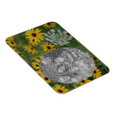 Schwarz Mit Augen Suspensionsfeldrahmen Foto hinzu Magnet (Rechte Seite)