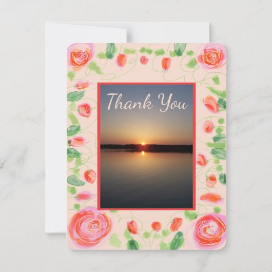 Schwarz mit Blumen RSVP Karte (Rückseite)