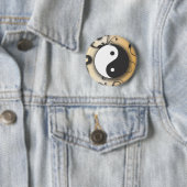 Schwarz mit Bronze Yin & Yang mit Rollen Button (Beispiel)