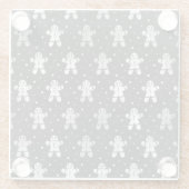 SCHWARZ MIT CHRISTMAS HOLIDAY GINGERBREAD MÄNNER GLASUNTERSETZER (Rückseite)