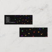 Schwarz mit Confetti-Visitenkarten Mini Visitenkarte (Vorne/Hinten)