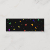 Schwarz mit Confetti-Visitenkarten Mini Visitenkarte (Rückseite)
