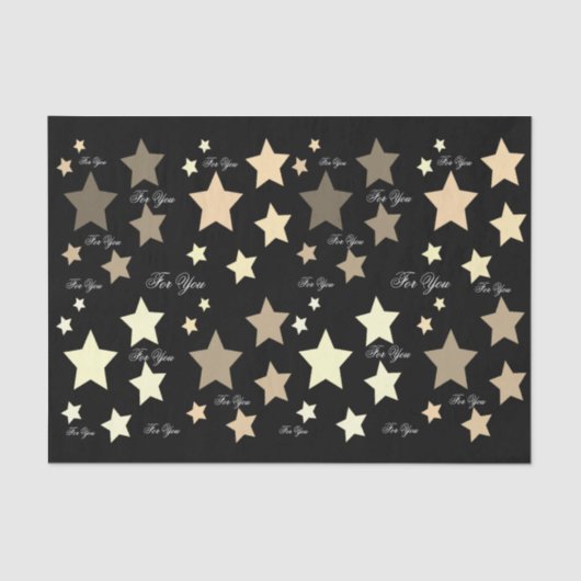 Schwarz mit Cremsteinen Seidenpapier (Vorderseite)