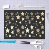 Schwarz mit Cremsteinen Seidenpapier (Handwerk)