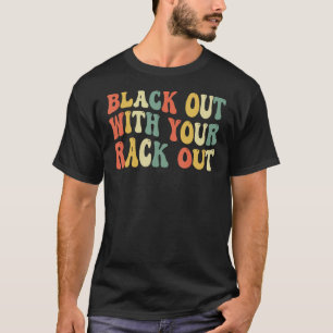 Schwarz mit dem Rack heraus trinken weißer Müll T-Shirt