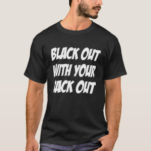 Schwarz mit dem Rack heraus trinken weißer Müll T-Shirt