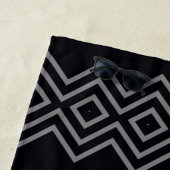 Schwarz mit dunkelgrau strandtuch (Beispiel)