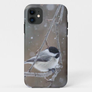Schwarz-mit einer Kappe bedeckter Chickadee - Case-Mate iPhone Hülle