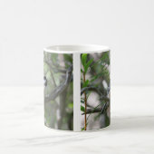 Schwarz-mit einer Kappe bedeckter Chickadee Kaffeetasse (Mittel)