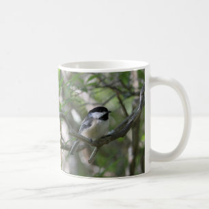 Schwarz-mit einer Kappe bedeckter Chickadee Kaffeetasse