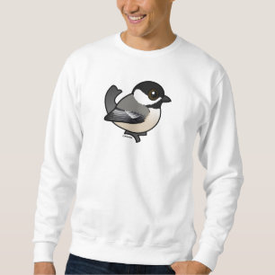 Schwarz-mit einer Kappe bedeckter Chickadee Sweatshirt