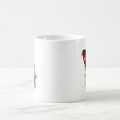 Schwarz-Mit einer Kappe bedeckter Lory durch Kaffeetasse (Mittel)