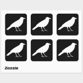 Schwarz mit einer weißen Kruge. Quadratischer Aufkleber (Blatt)