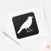 Schwarz mit einer weißen Kruge. Quadratischer Aufkleber (Umschlag)