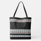 Schwarz mit farbigen Mustern Tasche (Rückseite)