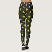 Schwarz mit gelben Sternen Leggings (Rückseite)