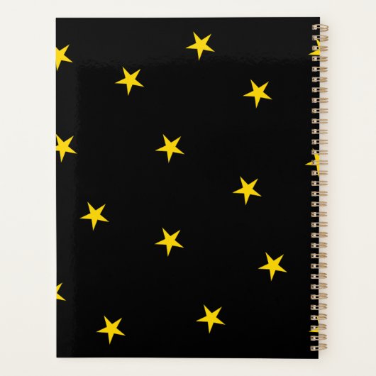 Schwarz mit gelben Sternen Planer (Rückseite)