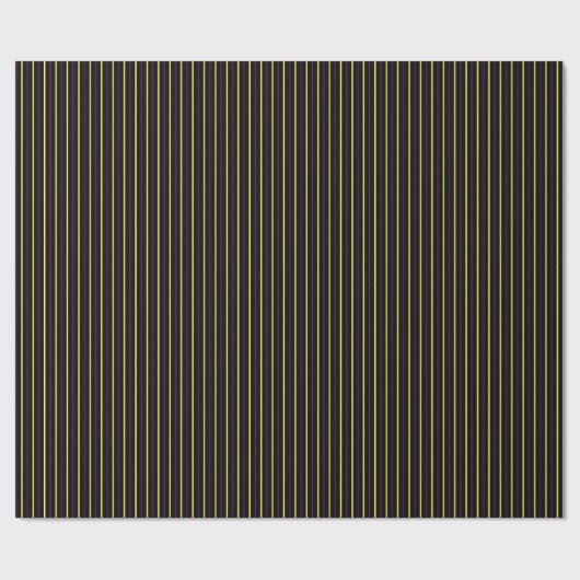 Schwarz mit gelben und Lila Streifen Geschenkpapier (Flach)