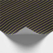 Schwarz mit gelben und Lila Streifen Geschenkpapier (Ecke)