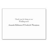 Schwarz mit Gold auf Champagner-Seidentafeln Tischnummer (Rückseite)