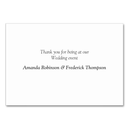 Schwarz mit Gold auf Champagner-Seidentafeln Tischnummer (Rückseite)