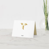 Schwarz mit Gold auf Champagner Silk Danke (Rückseite)