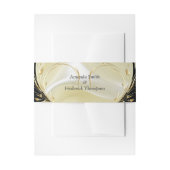 Schwarz mit Gold auf Champagner Silk Envelope Band (Vorderseite Beispiel)