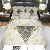 Schwarz mit Gold auf Champagner Silk Wedding Einladung