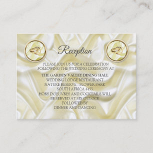 Schwarz mit Gold auf Seidenstruktur Begleitkarte