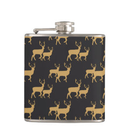 SCHWARZ MIT GOLD CHRISTMAS REINDEIN FLACHMANN