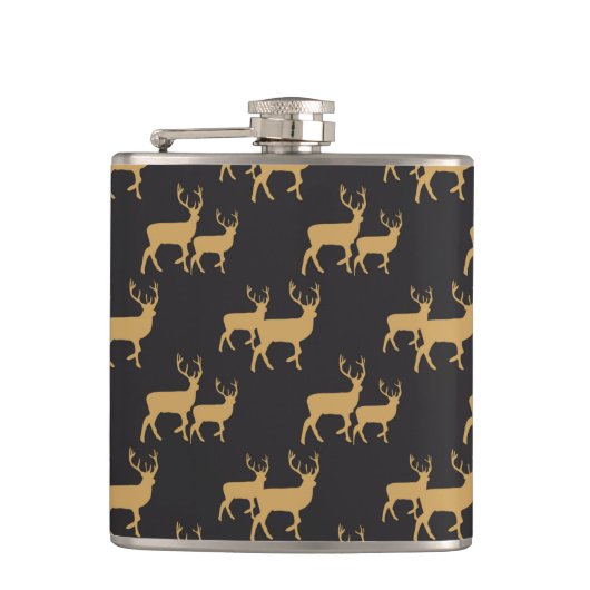 SCHWARZ MIT GOLD CHRISTMAS REINDEIN FLACHMANN (Vorderseite)