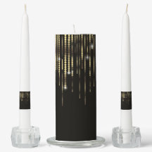 Schwarz mit Gold Disk Strands Metallic Sparkle