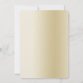 Schwarz mit Gold Floral Design Hochzeit Einladung (Rückseite)