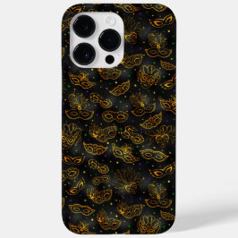 SCHWARZ MIT GOLD MARDI GRAS MASKS Case-Mate iPhone 14 PRO MAX HÜLLE