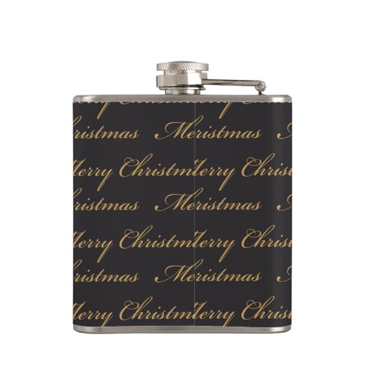 SCHWARZ MIT GOLD MERRY CHRISTMAS IN SCRIPT FLACHMANN (Rückseite)