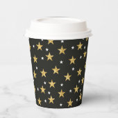 Schwarz mit Gold Stars Neue Jahre Papier-Cups Pappbecher (Links)