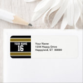 Schwarz mit Gold White Stripes Team Jersey (Insitu)