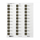 Schwarz mit Gold White Stripes Team Jersey (Vorne)