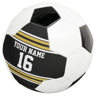 Schwarz mit Gold White Stripes Team Jersey Fußball