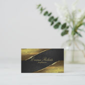 Schwarz mit Golddetails Visitenkarte (Stehend Vorderseite)
