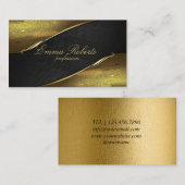 Schwarz mit Golddetails Visitenkarte (Vorne/Hinten)