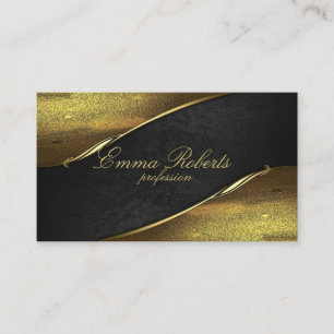 Schwarz mit Golddetails Visitenkarte